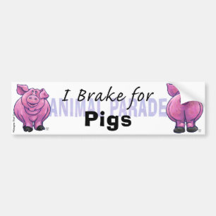 Adesivo Para Carro I Brake for Pigs