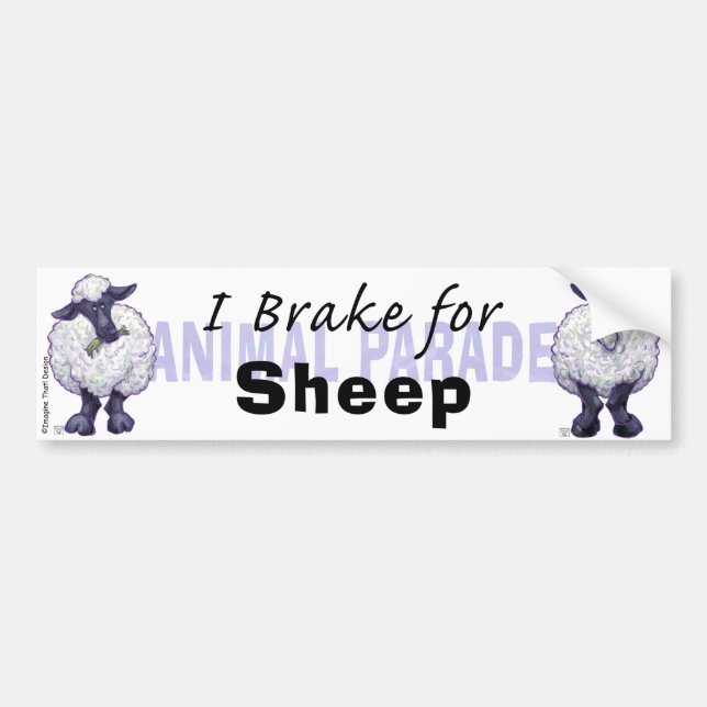 Adesivo Para Carro I Brake for Sheep (Frente)