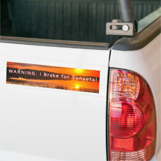 Adesivo Para Carro I Brake for Sunsets Bumper Sticker