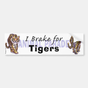 Adesivo Para Carro I Brake for Tiger