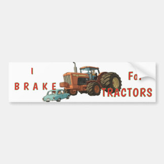 Adesivo Para Carro I Brake for Tractors Bumper Sticker