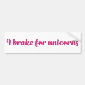 Adesivo Para Carro I brake for unicorns bumper sticker