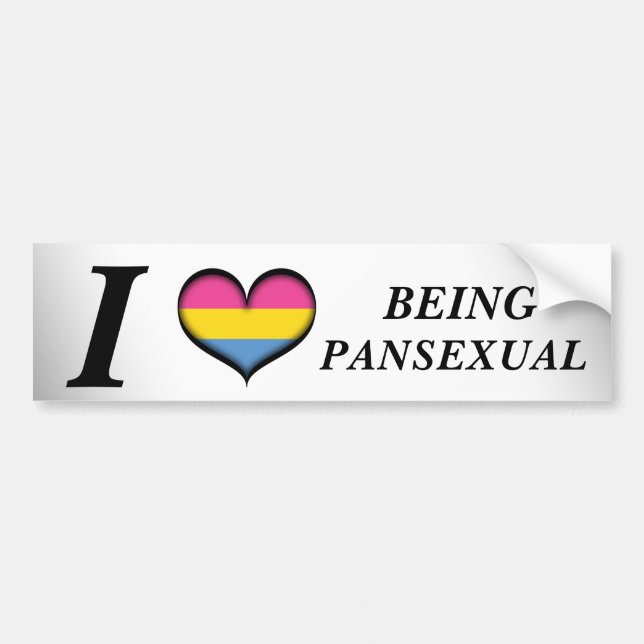 Adesivo Para Carro I Coração Sendo Pansexual Design Pride Sinalizador (Frente)