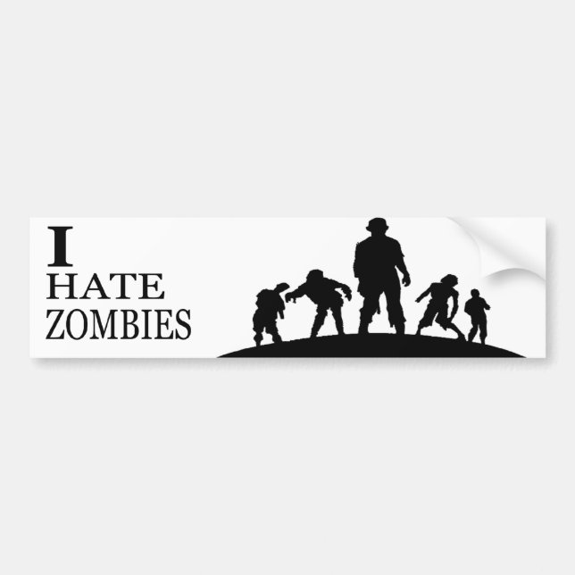 ADESIVO PARA CARRO I HATE ZOMBIES (Frente)
