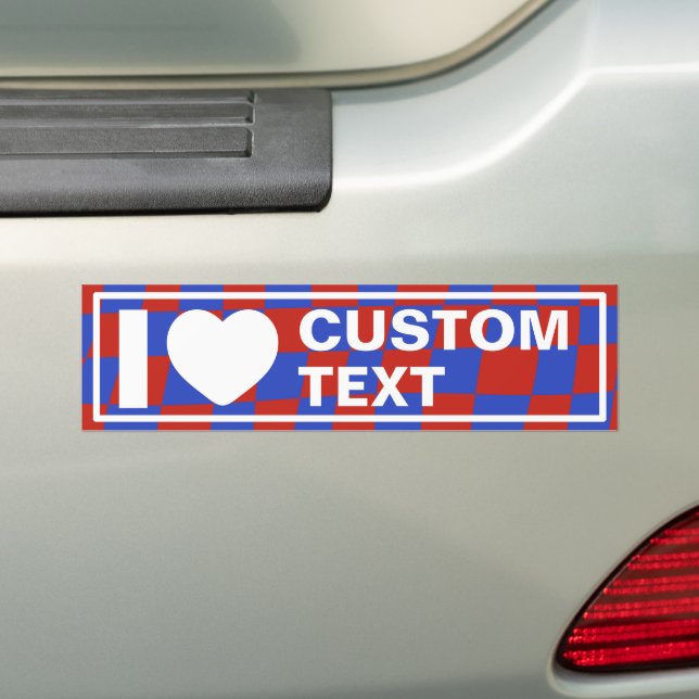 Adesivo Para Carro I Heart Custom Retro (No carro)