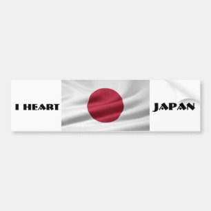 Adesivo Para Carro I Heart Japan/Flag do Japão