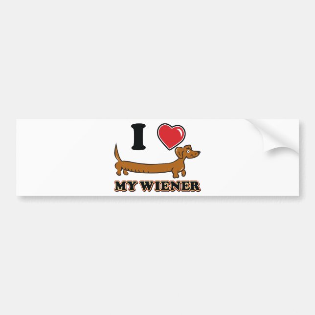 ADESIVO PARA CARRO I-HEART-MY-WEINER (Frente)