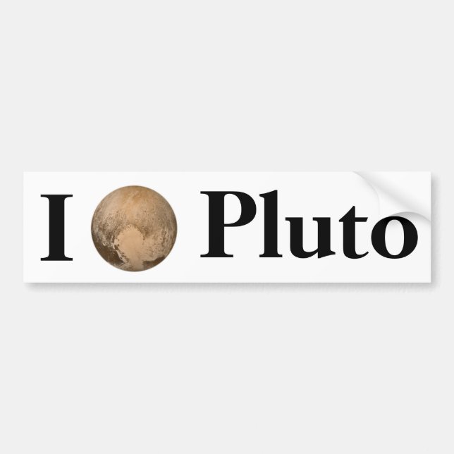 Adesivo Para Carro I Heart Pluto (Frente)
