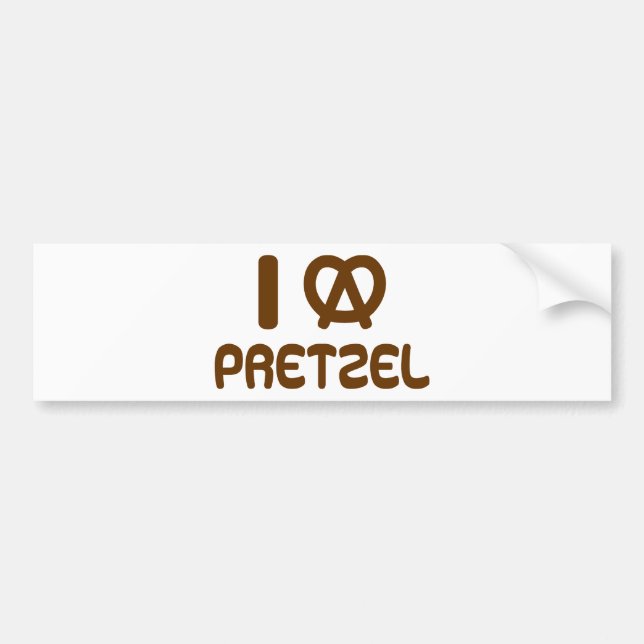 Adesivo Para Carro I Heart Pretzel (Frente)