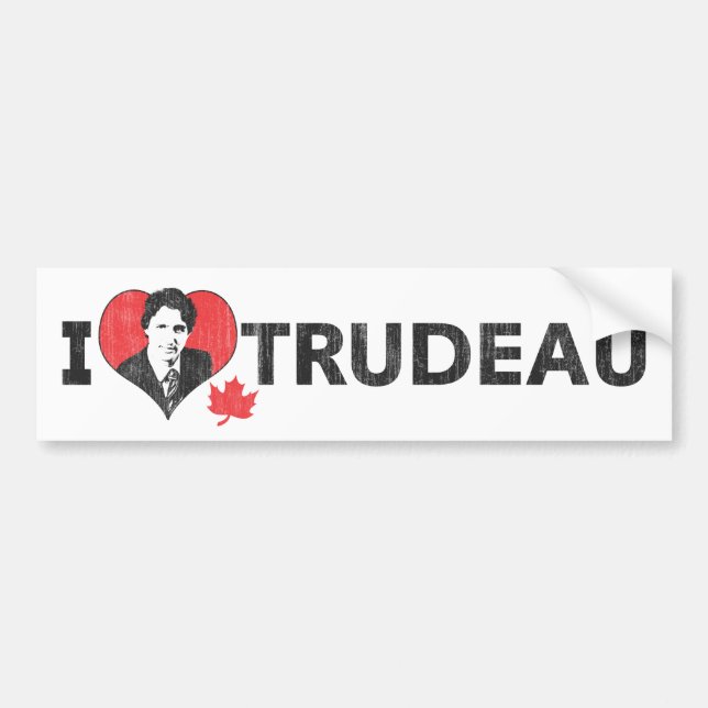 Adesivo Para Carro I Heart Trudeau (Frente)