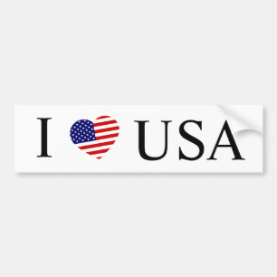 Adesivo Para Carro I Heartflag USA bscn