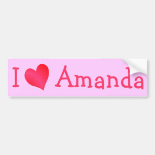 Adesivo Para Carro I Love Amanda