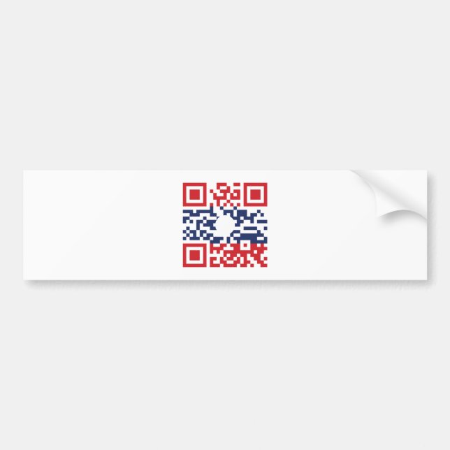 Adesivo Para Carro I Love Laos (Khoy Huk Lao) Flag QR Code | Geek Lao (Frente)