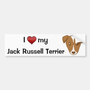 Adesivo Para Carro I love my Jack Russell Terrier
