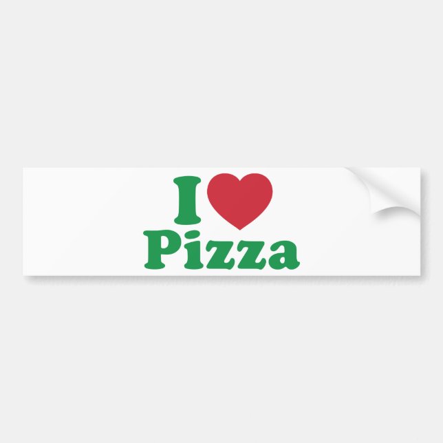 Adesivo Para Carro I Love Pizza (Frente)