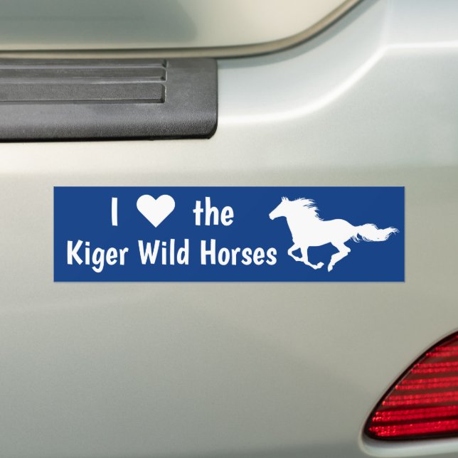 Adesivo Para Carro I Love Wild Horses Bumper Sticker (No carro)