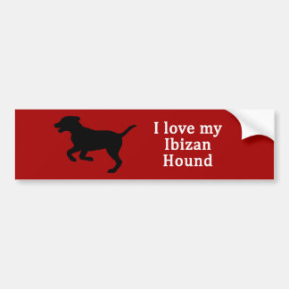 Adesivo Para Carro Ibizan Hound Dog Love