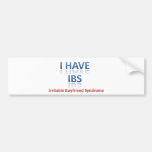 Adesivo Para Carro IBS:  Síndrome irritável do namorado