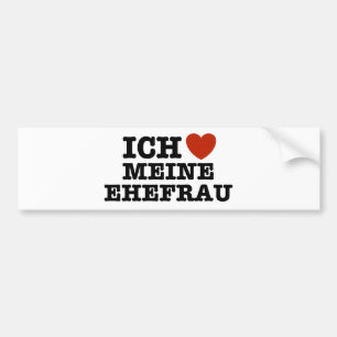 Adesivo Para Carro Ich Liebe Meine ehefrau