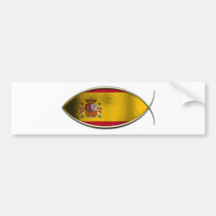 Adesivo Para Carro Ichthus - bandeira espanhola