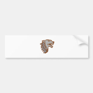 Adesivo Para Carro Ícone do lobo cinzento do descascamento