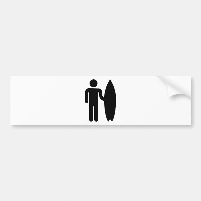 Adesivo Para Carro Ícone do surfista (Frente)