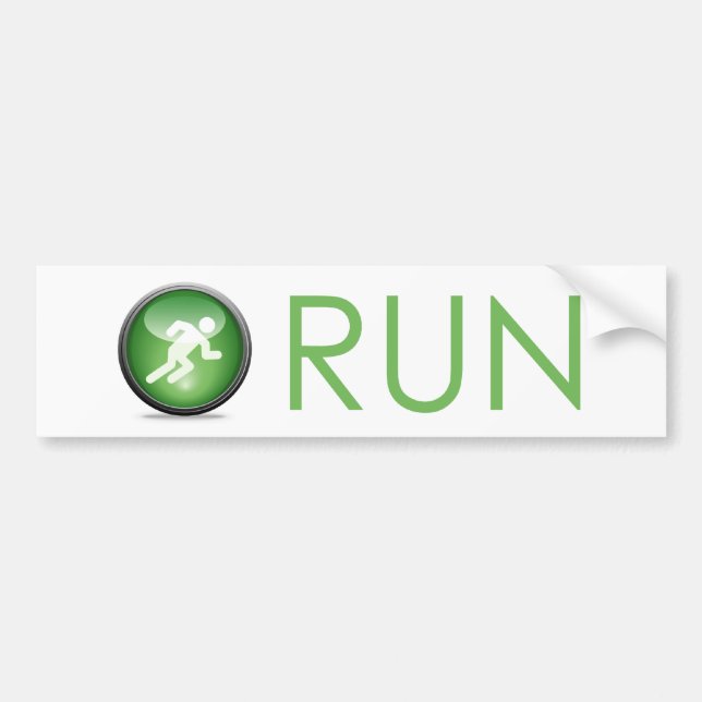 Adesivo Para Carro Ícone Running Bumpersticker (Frente)