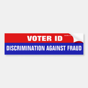 Adesivo Para Carro ID de Eleitor É Discriminação Contra Fraude