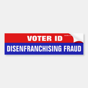 Adesivo Para Carro ID de Eleitor Está Desencorajando Fraude