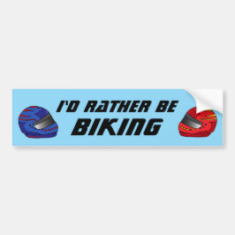 Adesivo Para Carro Id Rather Be Biking Fun Biker Motorcyclist