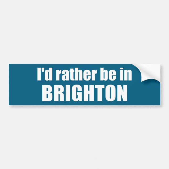 Adesivo Para Carro I'd Rather Be In Brighton Utah (Frente)