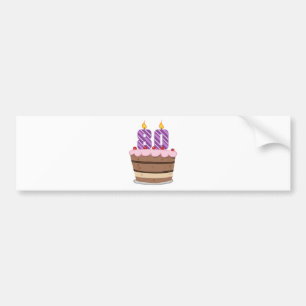 Adesivo Para Carro Idade 80 no bolo de aniversário