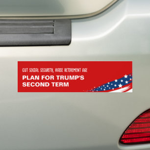 Adesivo Para Carro Idade de Reforma da Segurança Social Anti-Trump