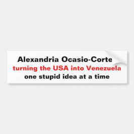 Adesivo Para Carro Ideias estúpidas de Alexandria Ocasio-Cortez