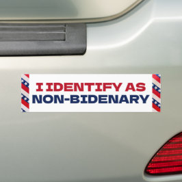 ADESIVO PARA CARRO IDENTIFICO COMO NÃO BIDENÁRIO, ANTI BIDEN