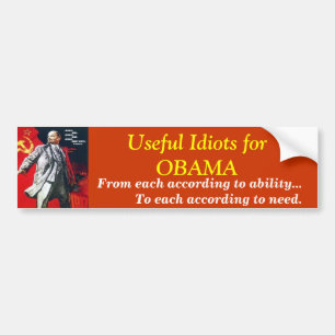 Adesivo Para Carro Idiota úteis para OBAMA,