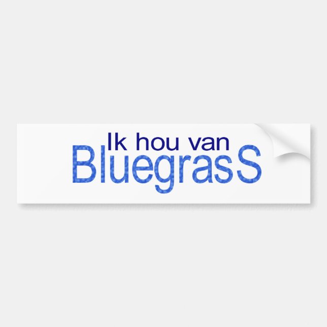 Adesivo Para Carro Ik hou van Bluegrass (Frente)