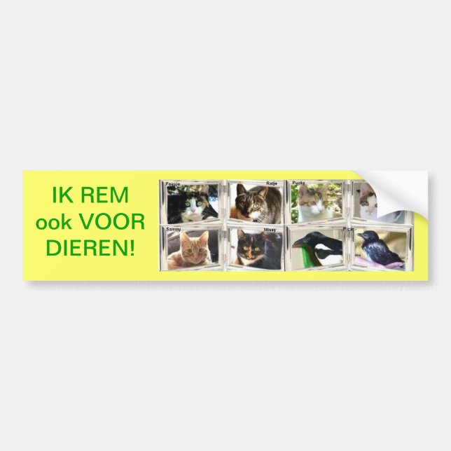 Adesivo Para Carro IK REM ook VOOR DIEREN! (Frente)