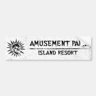 Adesivo Para Carro Ilha Assustadora Est 2002 Parque de Diversões Cave
