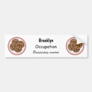 Adesivo Para Carro Ilustração de desenho animado com chip de chocolat