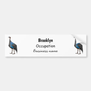 Adesivo Para Carro Ilustração de desenho animado de aves guineafowl v
