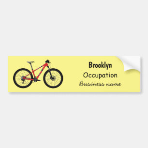 Adesivo Para Carro Ilustração de desenho animado de bicicleta
