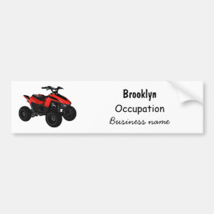 Adesivo Para Carro Ilustração de desenho animado de bicicleta atv