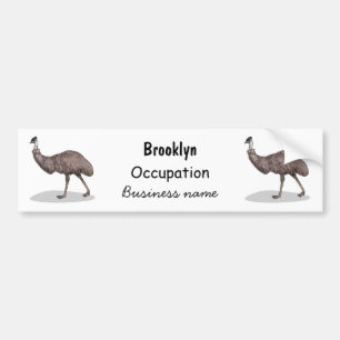 Adesivo Para Carro ilustração de desenho animado de emu