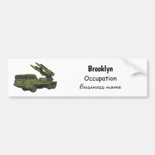 Adesivo Para Carro Ilustração de desenho animado de mísseis militares