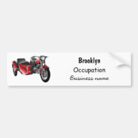Ilustração de desenho animado de motociclo Sidecar