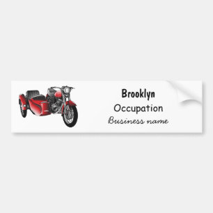 Adesivo Para Carro Ilustração de desenho animado de motociclo Sidecar