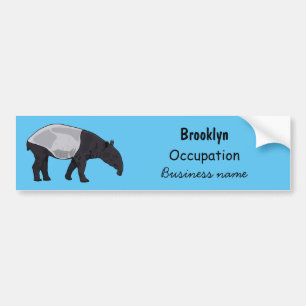 Adesivo Para Carro Ilustração de desenho animado de Tapir