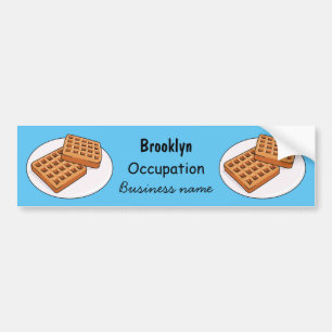 Adesivo Para Carro Ilustração de desenho animado Waffle