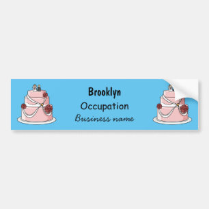Adesivo Para Carro Ilustração de desenho de bolo de casamento